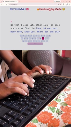 How Fast Is 83 WPM? Watch This! ⌨️ #fasttyping #typing #raushantypingmaster