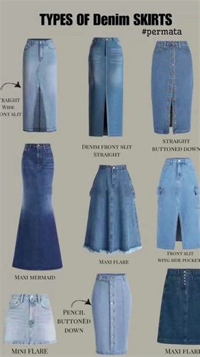 Type of denim skirts you need