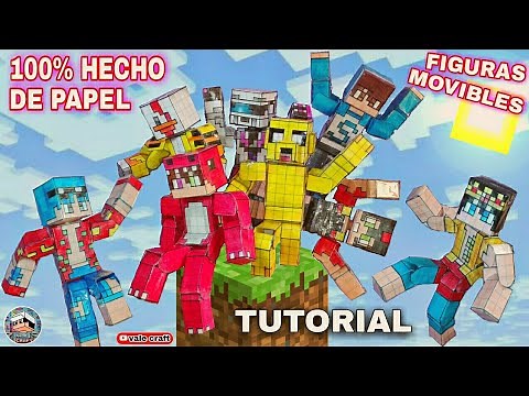 Como hacer a TODOS LOS COMPAS (Mike,Raptor,etc) muñecos de papel movibles Minecraft Papercraft