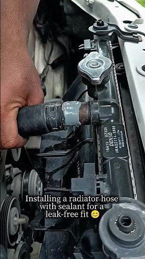 Leak-Free Radiator Hose 😊 | Sealant Installation Guide #RadiatorHose #AutoRepair #DIYauto #LeakFix