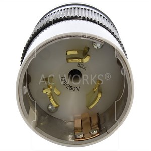 AC WORKS® [CS6365] California Standard CS6365 50A 125/250V 4-Wires Locking Male Plug