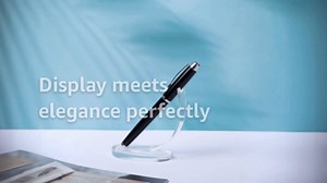 Transparent Vertical Acrylic Pen Holder Pencil Display Stand Fountain Pen Ballpoint Display Rack Single Pen Display Holder for Makeup Brushes Desk Supplies, Pencil Holders and Pen Holders