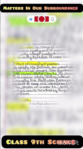Class 9 | Science| chapter 1 | Matter in Our Surroundings| Notes #class9 #science #notes