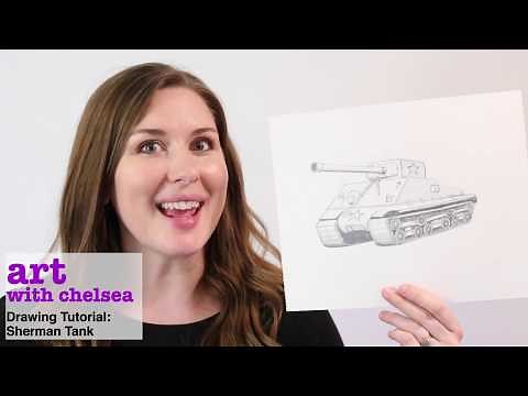 Learn how to draw a Sherman Tank, the tank most widely used by the Allies in World War II.