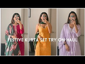 Myntra Festive Kurta Set Try on Haul | Rakhi & Ganpati outfits