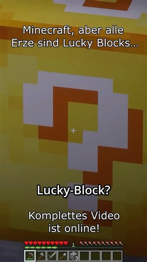 Minecraft, but all the ores are Lucky Blocks… #shorts #minecraft #luckyblock