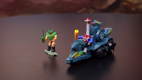 MEGA Construx Masters of The Universe Building Toys Set, Battle Ram and Sky Sled with 188 Pieces, 2 Micro Action Figures, for Kids