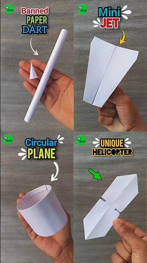 4 easy to make origami Paper toys , amezing paper spinning toy , paper 🎯 dart , circular glider 💥🤩