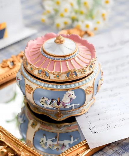 Personalized Musical Jewelry Box With Rotating Carousel - Engraved Gift - Etsy