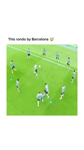 footyflow247 on Instagram: "This is a viral clip of FC Barcelona's iconic rondo training drill, shared by the account @FinishedPlayers (Former Footballers) on X. The video, credited to Suda Videos, shows Barcelona players in grey training kits effortlessly dominating a classic possession-based rondo on the pitch—typically a high-number vs low-number setup (like 7v3 or similar, with defenders in the middle trying to win the ball while the outer players keep it circulating with quick one-touch pas