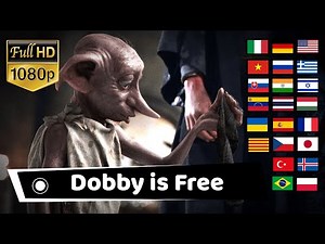 "DOBBY IS FREE" in Different Languages, Harry Potter - Dobby Gets a Sock Multilanguage