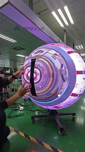 Wouldn't it be great to have an LED spherical screen in your showroom？ #apexlsled #leddisplay