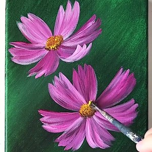 Draw Cosmos Flowers | Painting Skills