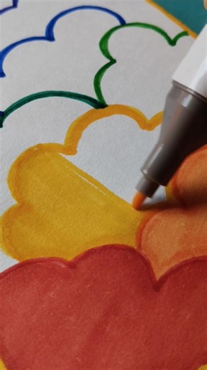 Easy Drawing With Markers 😍#art #shorts #drawing