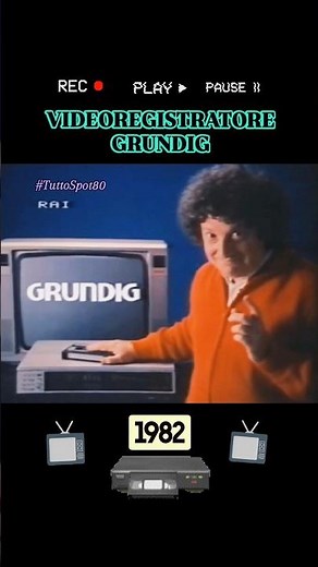 Gianfranco D'angelo ❤️ nello spot del videoregistratore Grundig anni 80 📼📺
