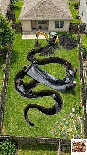I Built a Giant Snake Swimming Pool in My Garden
