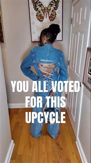 The Denim Jacket You Voted For Is Finally Done! #sustainablefashion #upcycledfashion