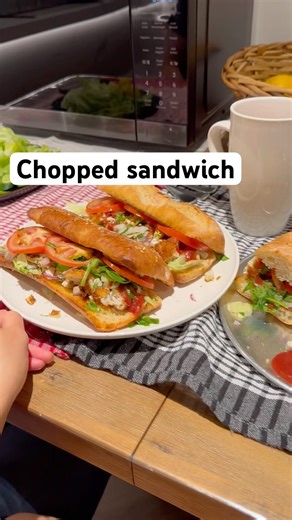 Chopped chicken sandwich #sandwich #sandwichrecipe #sandwiches #sandwichburger