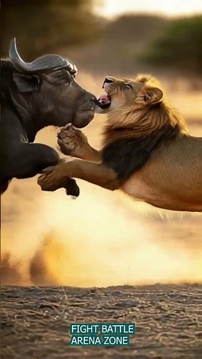 CAPE BUFFALO vs LION — AFRICAN STAMPEDE