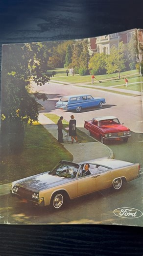 1.2K views · 151 reactions | Ford Motor Company 1962 Annual Report  ️: what an era… ‘63 Lincoln Continental convertible among other awesome rides. : Colonial Street, Universal Studios Backlot ℹ️: part of my collection ✨ ✨ ✨ #1960s  #VertAlert ☑️ #LincolnAddict  #LincolnMercury  #LincolnContinental ⭐️ #MidCenturyModern  #LincolnConvertible  | Lincoln Addict | Facebook