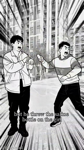 He throw saline bottle on the lady and fg got hurt 😂#viral