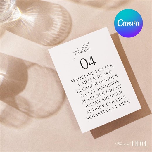 Wedding Seating Chart Cards, Gold Mirror Seating Table Assignment Cards, Minimalist Reception Seating Chart Template - Etsy