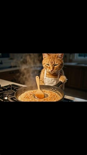 “What if cats could cook?” 🐱🍳 #catcooking #viralshorts