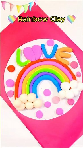 "Clay Rainbow Craft | Easy DIY Rainbow with Clay for Kids | Nasrin Art and Craft"