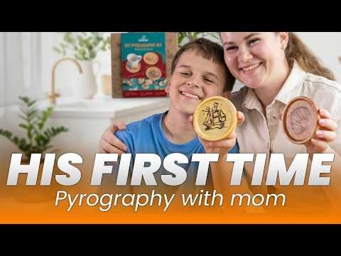 Pyrography for Beginners — Mom & Son Burn Coasters