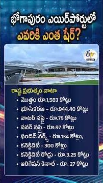 భోగాపురం ఎయిర్‌పోర్టులో రాష్ట్రం, కేంద్రం వాటా! | Bhogapuram Airport State And Central Govt Share