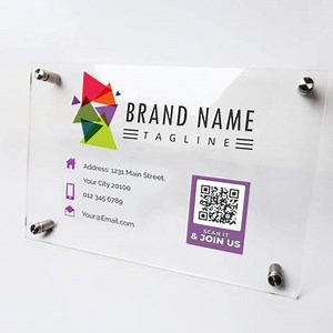 Colorful Company LOGO Sign in Transparent Plexiglass - Etsy UK