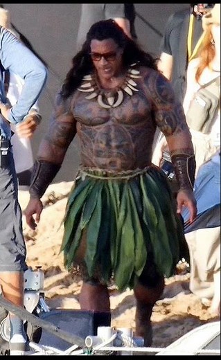 First look at Dwayne Johnson as Maui from the live action Moana film | #moana