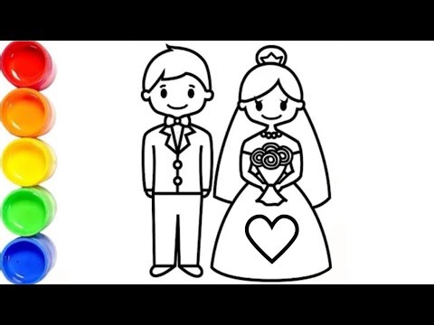 Cute Prince Princess Drawing Painting Colouring for kids Toddlers Easy step by step Drawing ABC Song