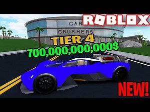 DESTROYING NEW TIER 4 ASTON MARTIN CAR in ROBLOX CAR CRUSHERS 2 (NEW MAP!)