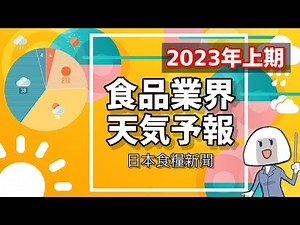 【日本食糧新聞の食品業界天気予報】2023年上半期は「快晴」が4業種