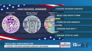 Michigan's popular 'I Voted' sticker contest returns for 2026 election