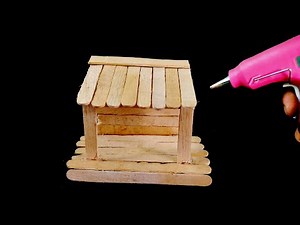 How to Make Ice Cream Stick House | Popsicle Stick Craft Tutorial