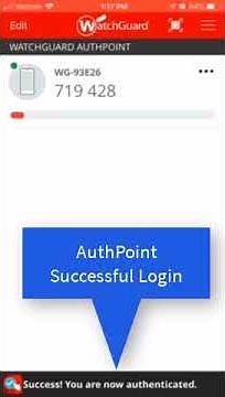 WatchGuard AuthPoint iPhone Login Demo