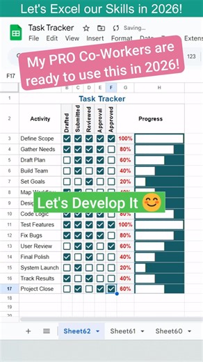 Track progress to excel in 2026! #excel #exceltips #exceltutorial