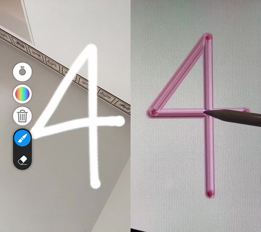 Creative Digital Drawing Tutorial featuring Number 4