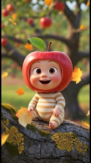Apple a day, kick doctor away! 🍎💪 #Shorts #CuteBaby #Apple