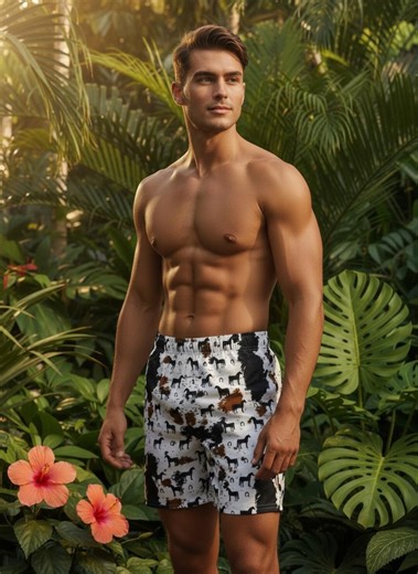 Western Desert Swim Trunks (men's Quick-dry, Anti-chafe Liner) - Etsy