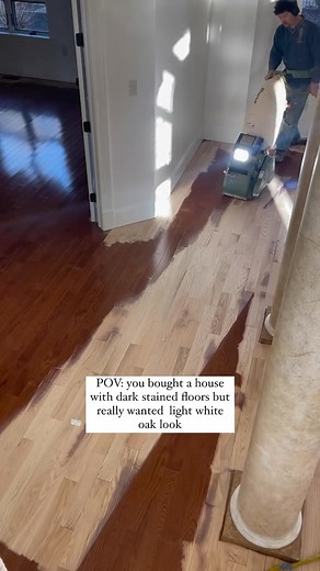 Comment RED OAK👇 This product was a total game changer for our dark stained red oak floors and I FINALLY put together a 10 page pdf guide of all the products and tool list for you. So many of you have asked for a full step by step process and for only $11 you can finally see that there is, indeed, a way to make your red oak floors look like white oak! Comment red oak and I'll send you the link 🫶 | DIY Four Generations One Roof