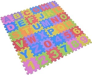 Letters Toddler Kids Puzzle Mat, Mini Numbers Indoor Foam Play Mat, Colorful Floor Toys Kids Play Carpet for Home for Nursery