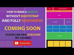 how to make a website without bootstrap and fully responsive coming soon