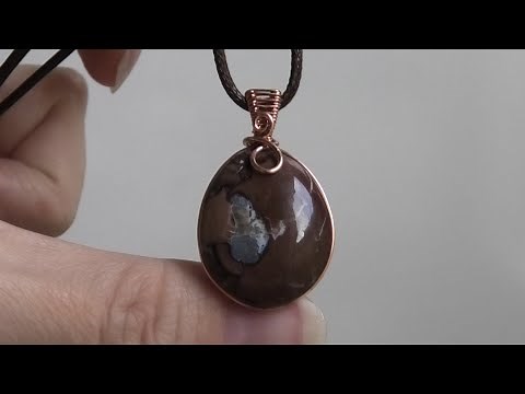 Grooved Cabochon Woven Bail Wire Wrapping Pendant Tutorial Round Wires