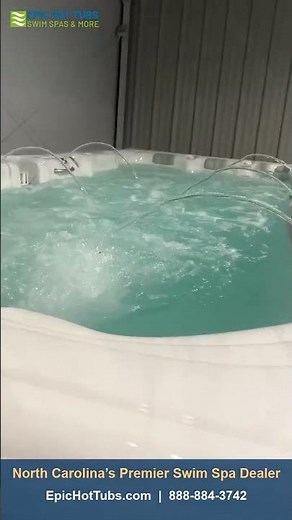 Swim Spa Water Features Running | Showroom Floor | Epic Hot Tubs NC