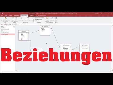 Ms Access 2016 002 #Datenbank mit mehreren Tabellen und Beziehungen erstellen.