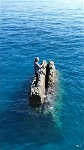 ​Solitary Strength: Fishing in the Middle of the Ocean! 🌊🐟