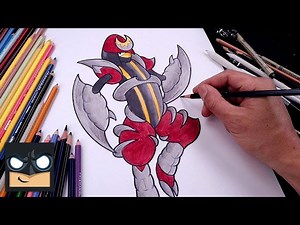 How To Draw Mega Bisharp  Pokemon Draw & Color Tutorial - Videos For Kids